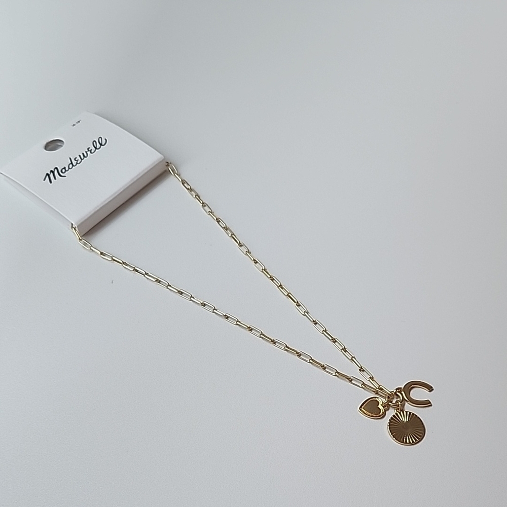 Madewell Gold Charm Necklace